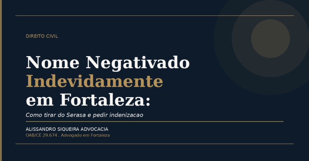 nome negativado indevidamente