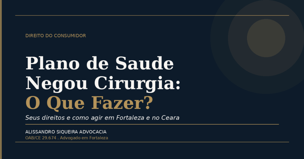 plano de saude negou cirurgia